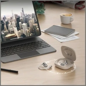 4smarts SkyBuds OWS Vezeték nélküli Nyitott Fülhallgató Bluetooth 5.4 AI Képernyővel Bézs