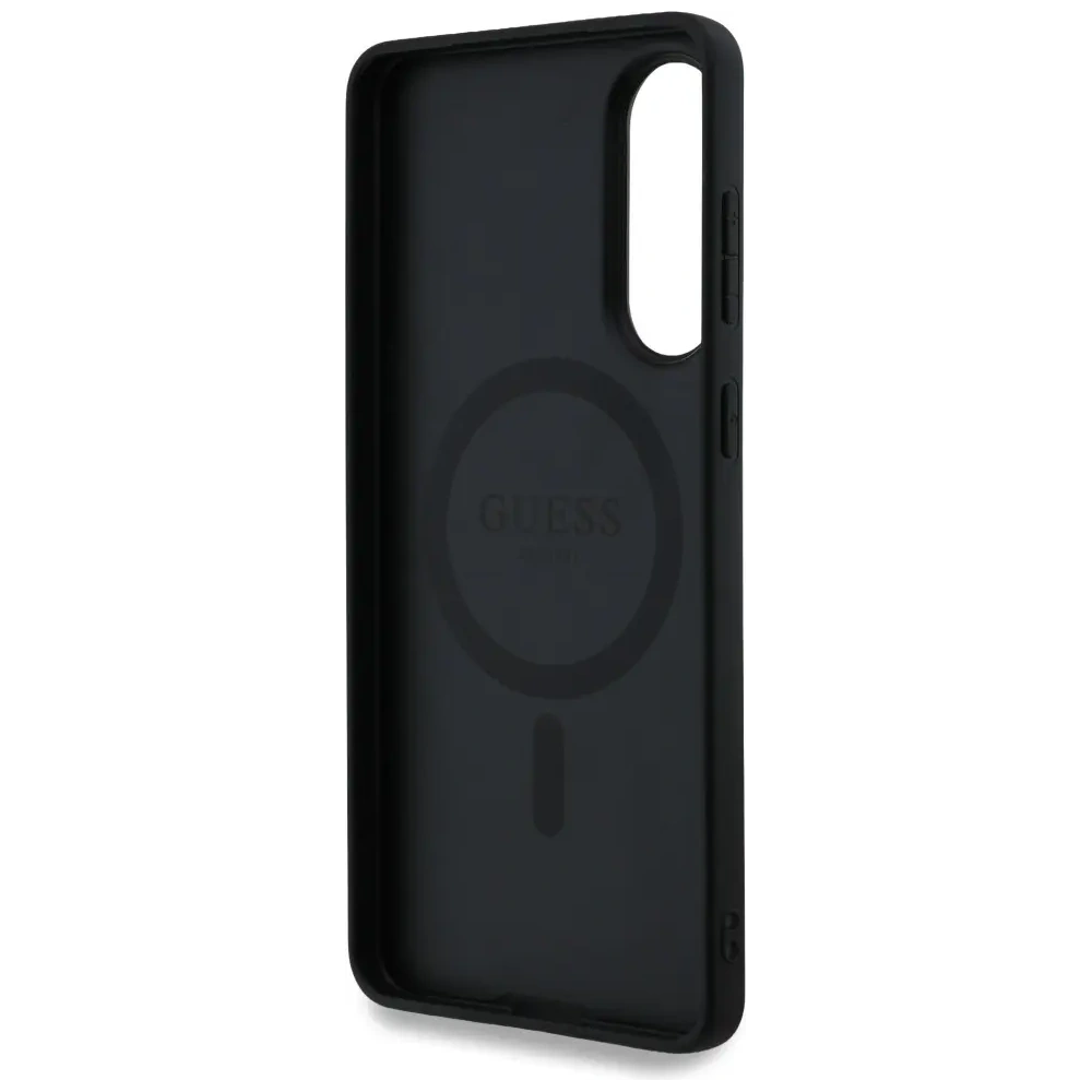 Etui Guess 4G Ring Classic Logo MagSafe do Samsung Galaxy S25 Edge czarny