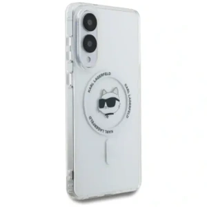 Etui Karl Lagerfeld Button Choupette Head Printed Logo MagSafe do Samsung Galaxy S25 Edge biały