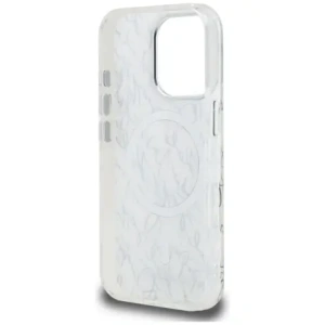 Etui Karl Lagerfeld IML Karl Script Pattern MagSafe do Apple iPhone 16 Pro biały