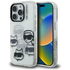 Etui Karl Lagerfeld IML Multi K&C Head Pattern do Apple iPhone 16 Pro przezroczysty