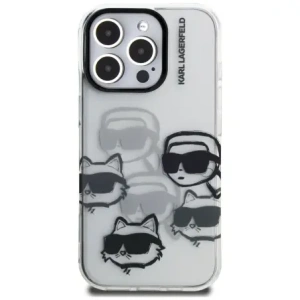 Etui Karl Lagerfeld IML Multi K&C Head Pattern do Apple iPhone 16 Pro przezroczysty