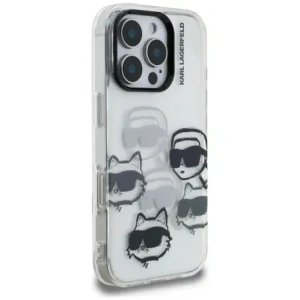 Etui Karl Lagerfeld IML Multi K&C Head Pattern do Apple iPhone 16 Pro przezroczysty