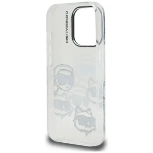 Etui Karl Lagerfeld IML Multi K&C Head Pattern do Apple iPhone 16 Pro przezroczysty