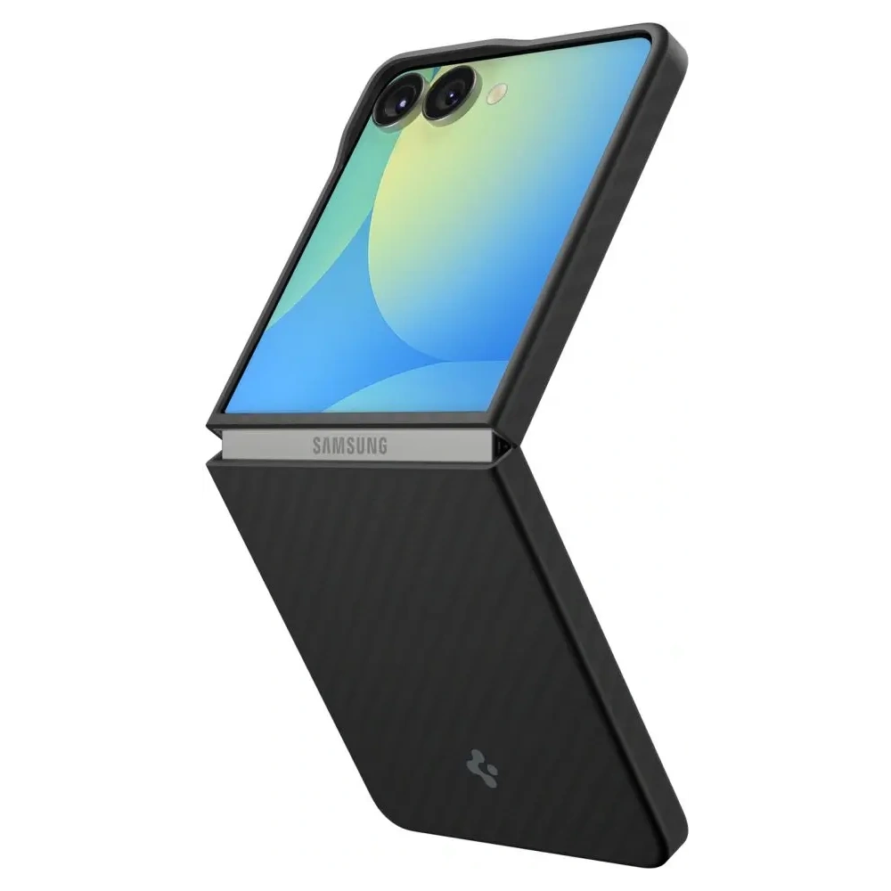 Spigen Airskin Aramid Samsung Galaxy Z Flip 7 Fekete