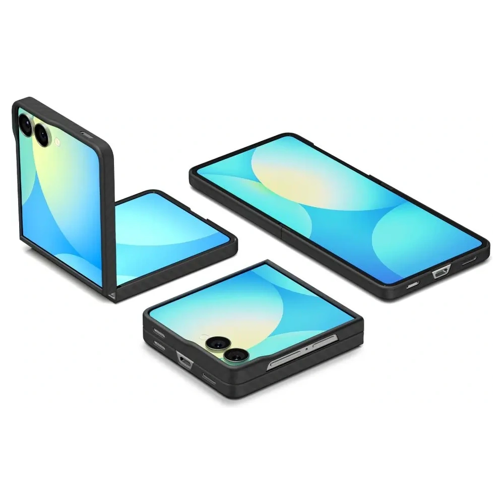Spigen Airskin Aramid Samsung Galaxy Z Flip 7 Fekete