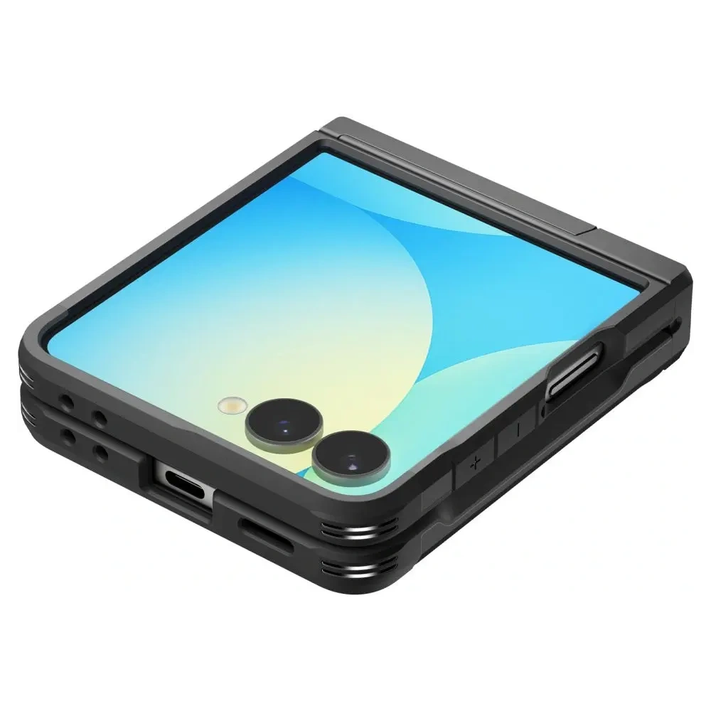 Spigen Tough Armor Pro Mag MagSafe Samsung Galaxy Z Flip 7 Fekete