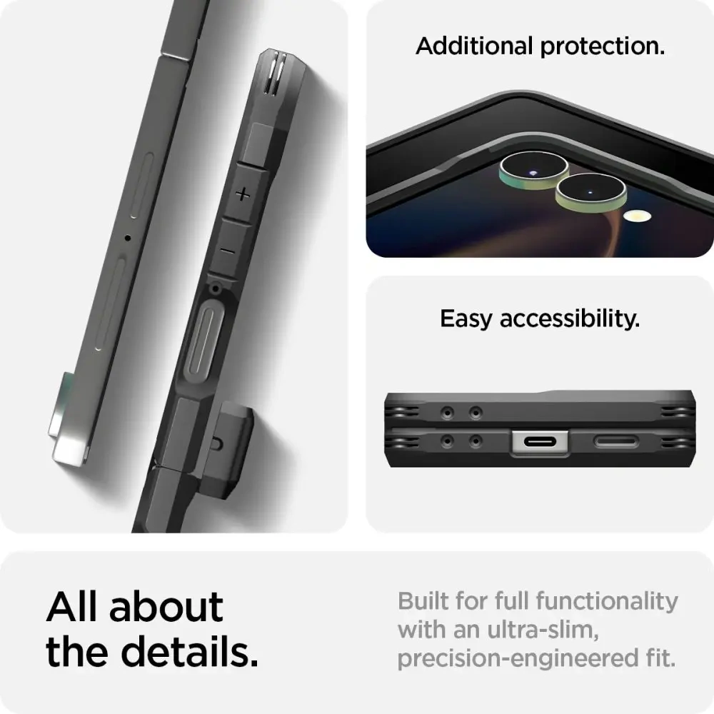 Spigen Tough Armor Pro Mag MagSafe Samsung Galaxy Z Flip 7 Fekete