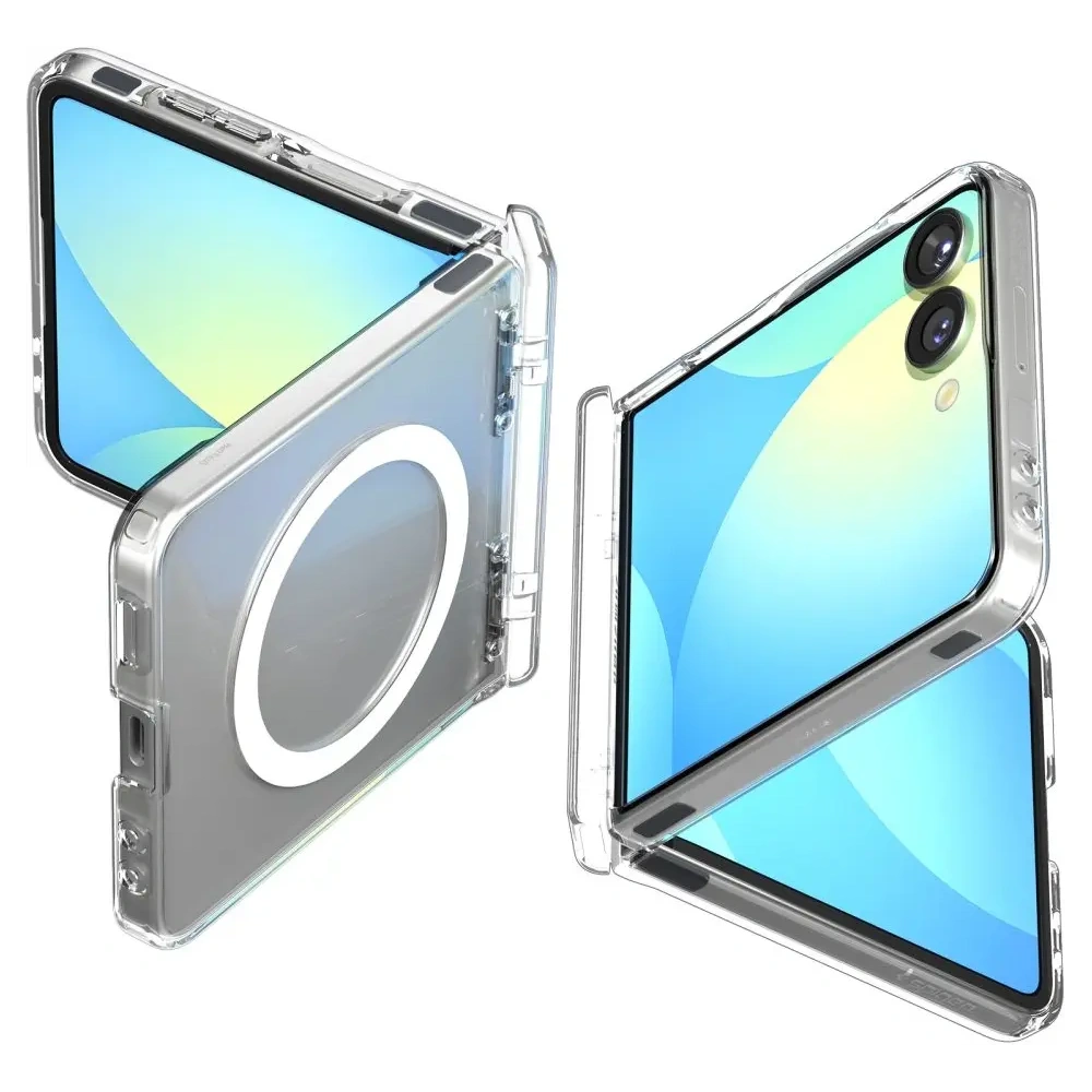 Spigen Ultra Hybrid Pro Mag MagSafe Samsung Galaxy Z Flip 7 Clar/Alb