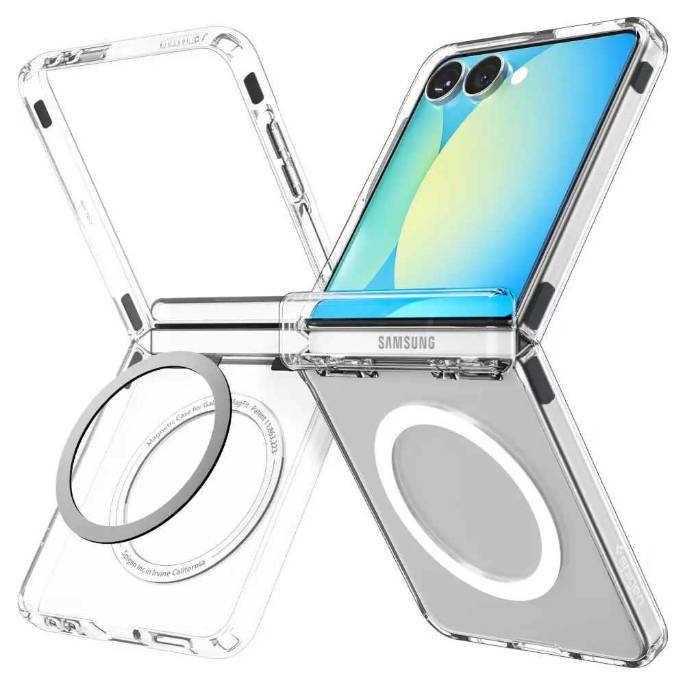 Spigen Ultra Hybrid Pro Mag MagSafe Samsung Galaxy Z Flip 7 Clar/Alb