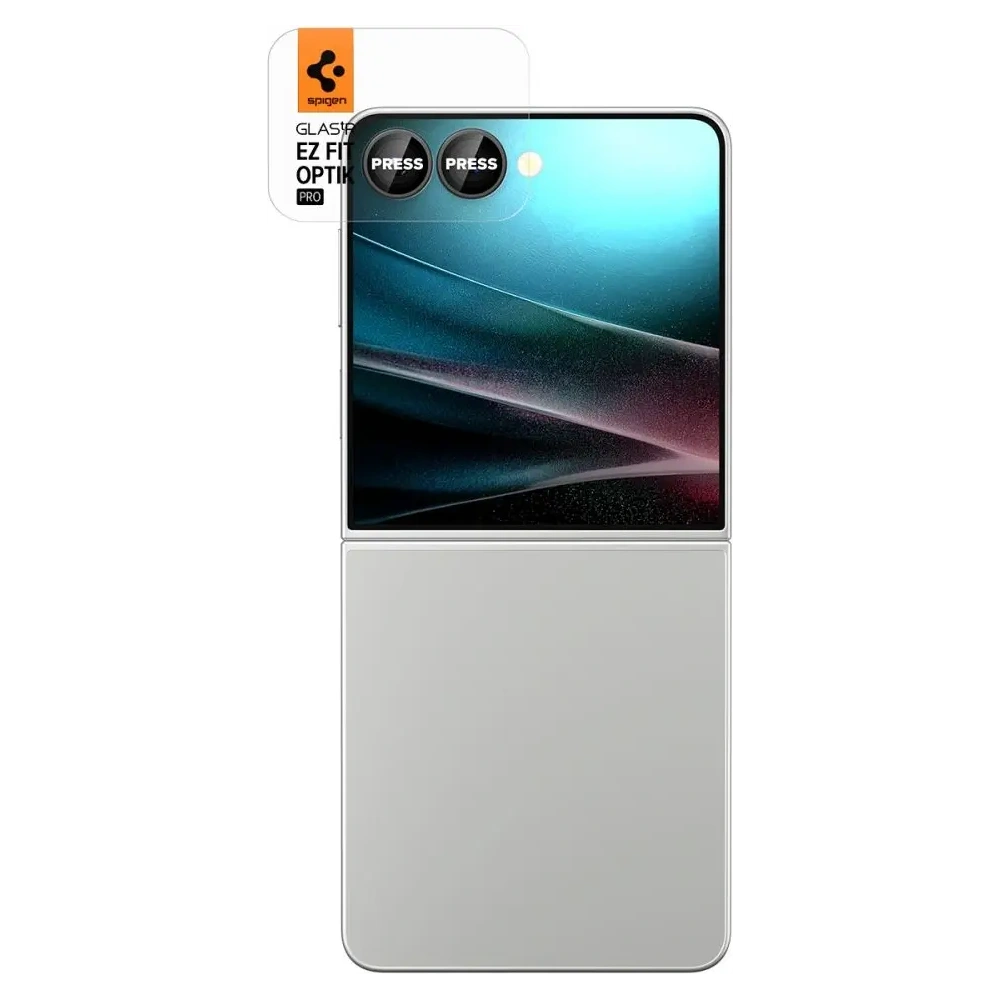 Protector de cameră Spigen Optik Pro HD Glas.tr ez Fit pentru Samsung Galaxy Z Flip 7 Negru [2 PACHET]