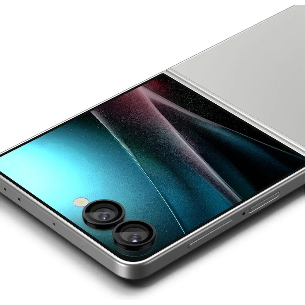 Protector de cameră Spigen Optik Pro HD Glas.tr ez Fit pentru Samsung Galaxy Z Flip 7 Negru [2 PACHET]