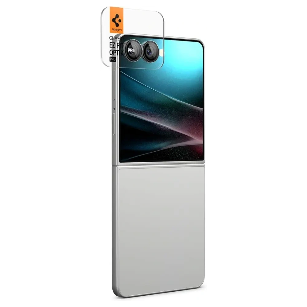 Protector de cameră Spigen Optik Pro HD Glas.tr ez Fit pentru Samsung Galaxy Z Flip 7 Negru [2 PACHET]