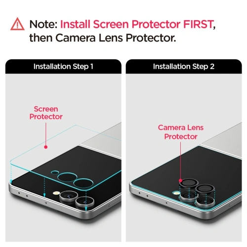 Szkło hartowane na aparat Spigen Optik Pro HD Glas.tr ez Fit Camera Protector do Samsung Galaxy Z Flip 7 Black [2 PACK] 