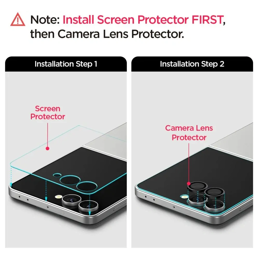 Protector de cameră Spigen Optik Pro HD Glas.tr ez Fit pentru Samsung Galaxy Z Flip 7 Negru [2 PACHET]