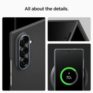 Spigen Airskin Aramid Samsung Galaxy Z Fold 7 Fekete