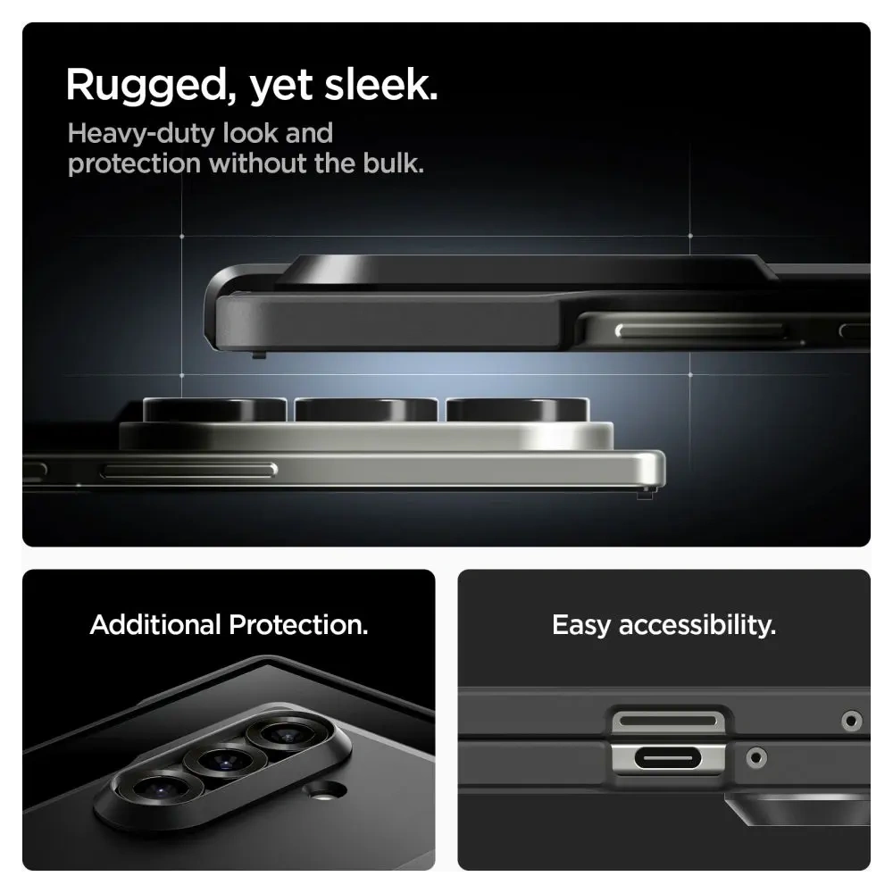 Spigen Tough Armor Pro Mag MagSafe Samsung Galaxy Z Fold 7 Fekete