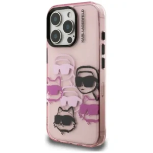 Etui Karl Lagerfeld IML Multi K&C Head Pattern do Apple iPhone 16 Pro różowy