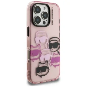 Etui Karl Lagerfeld IML Multi K&C Head Pattern do Apple iPhone 16 Pro różowy