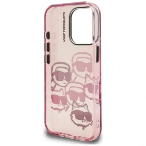 Etui Karl Lagerfeld IML Multi K&C Head Pattern do Apple iPhone 16 Pro różowy