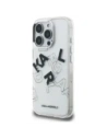 Etui Karl Lagerfeld IML Sketched Graphic do Apple iPhone 16 Pro przezroczysty
