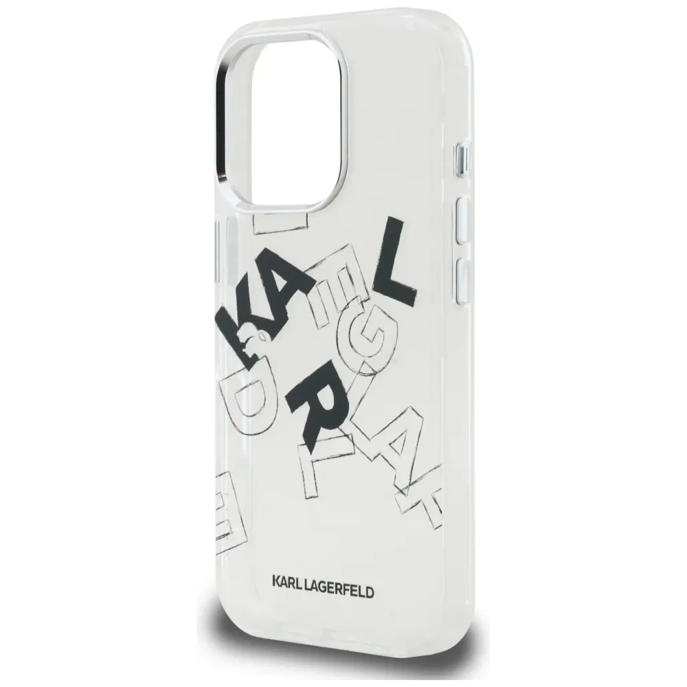 Etui Karl Lagerfeld IML Sketched Graphic do Apple iPhone 16 Pro przezroczysty