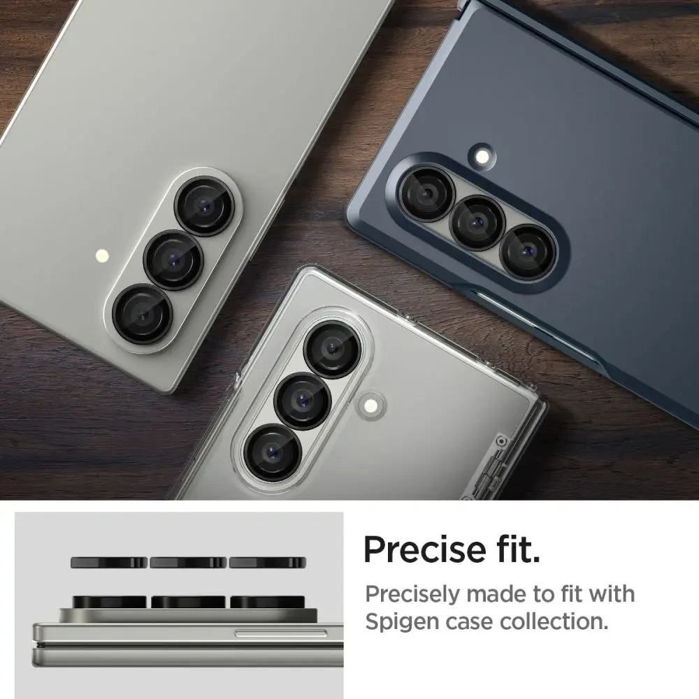 Spigen Optik Pro HD Glas.tr ez Fit Camera Protector Samsung Galaxy Z Fold 7 Black [2 PACK]