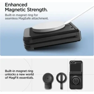 Spigen Tough Armor Pro Mag MagSafe Samsung Galaxy Z Flip 6 / 7 FE Fekete