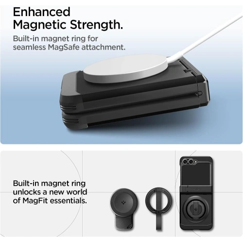 Etui Spigen Tough Armor Pro Mag MagSafe do Samsung Galaxy Z Flip 6 / 7 FE Black
