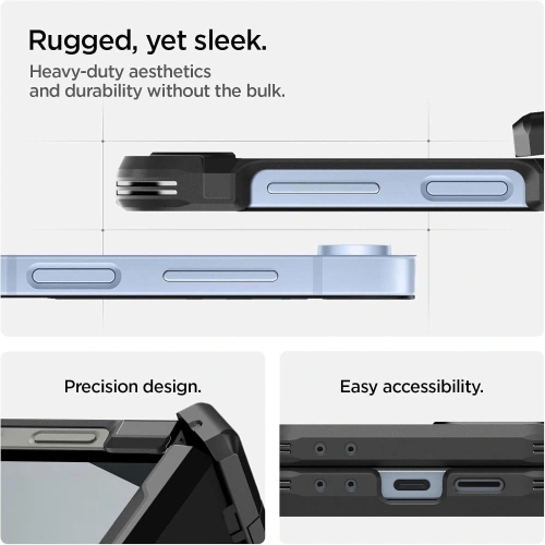 Etui Spigen Tough Armor Pro Mag MagSafe do Samsung Galaxy Z Flip 6 / 7 FE Black