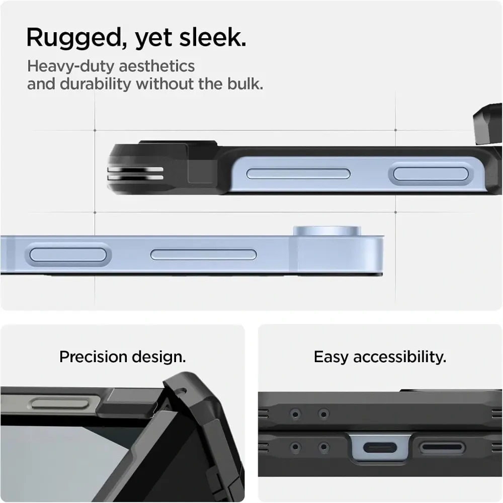 Spigen Tough Armor Pro Mag MagSafe Samsung Galaxy Z Flip 6 / 7 FE Fekete