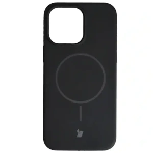 Silikonowe etui z pierścieniem magnetycznym Bizon Soft Case Magnetic do Apple iPhone 14 Pro Max czarne