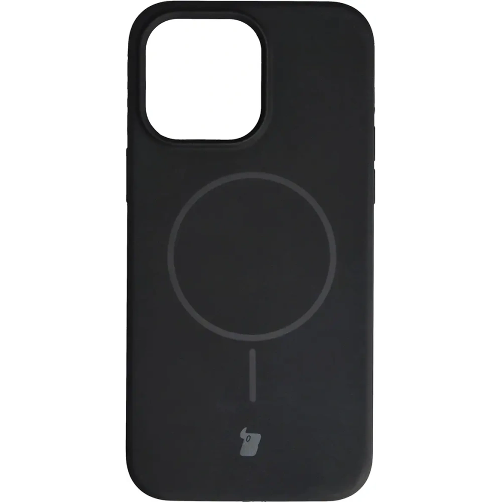 Silikonowe etui z pierścieniem magnetycznym Bizon Soft Case Magnetic do Apple iPhone 14 Pro Max czarne