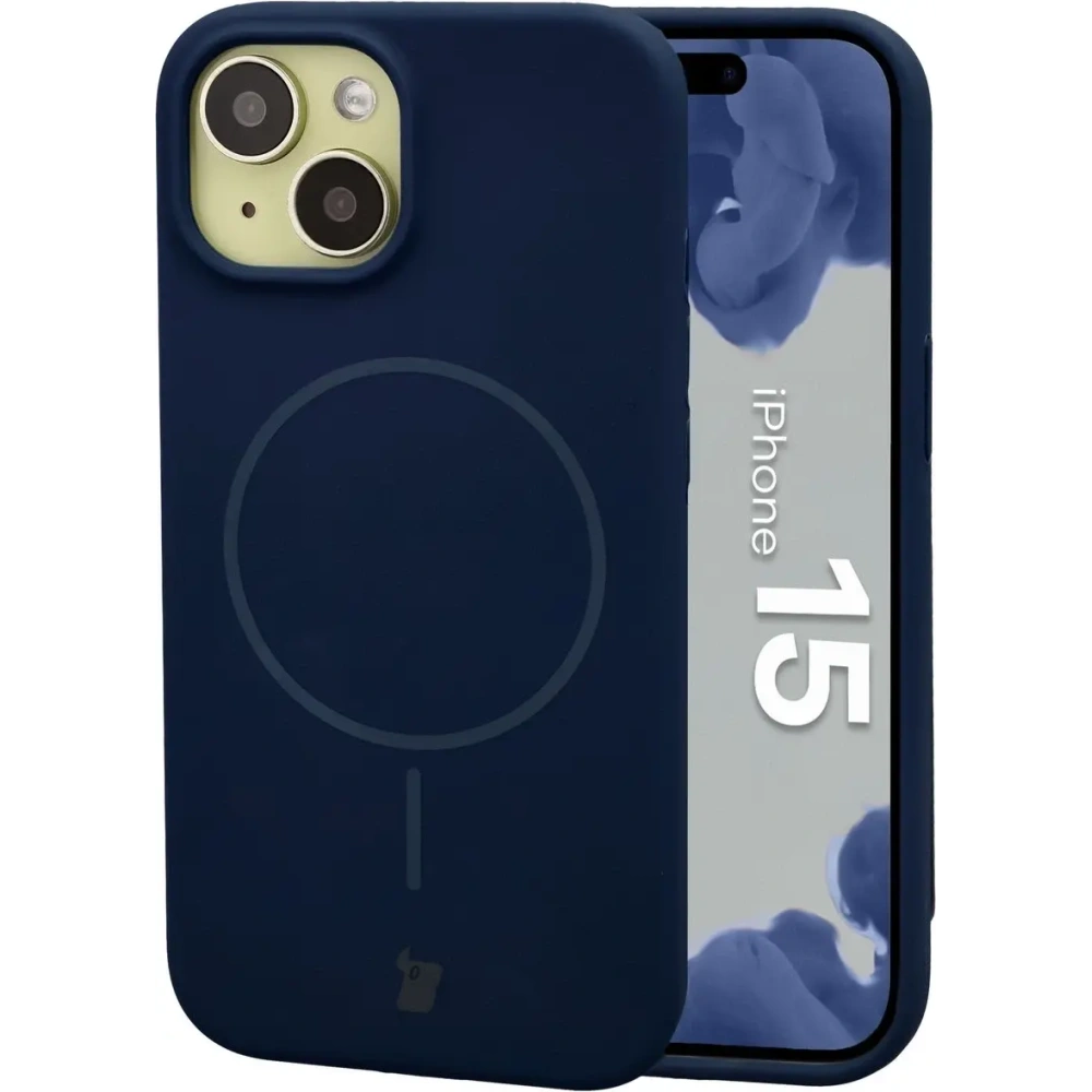 Bizon Soft Case Magnetic Apple iPhone 15 navy blue