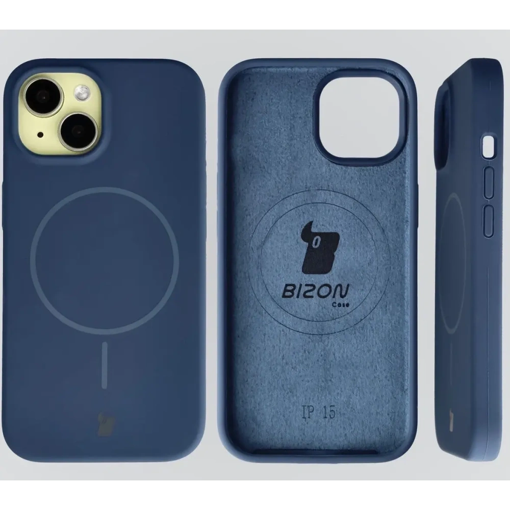 Bizon Soft Case Magnetic Apple iPhone 15 navy blue