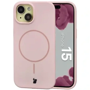 Bizon Soft Case Magnetic Apple iPhone 15 light pink