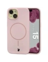 Silikonowe etui z pierścieniem magnetycznym Bizon Soft Case Magnetic do Apple iPhone 15 jasnoróżowe