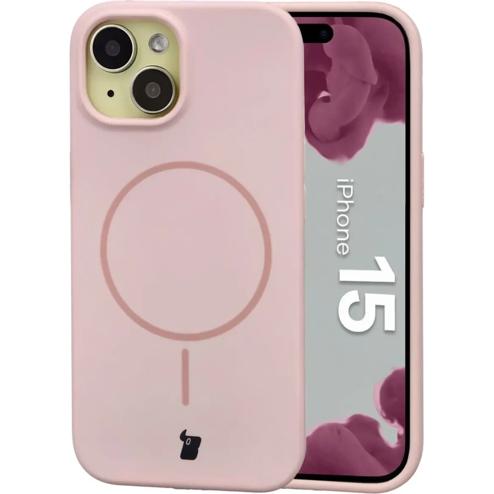 Bizon Soft Case Magnetic Apple iPhone 15 light pink