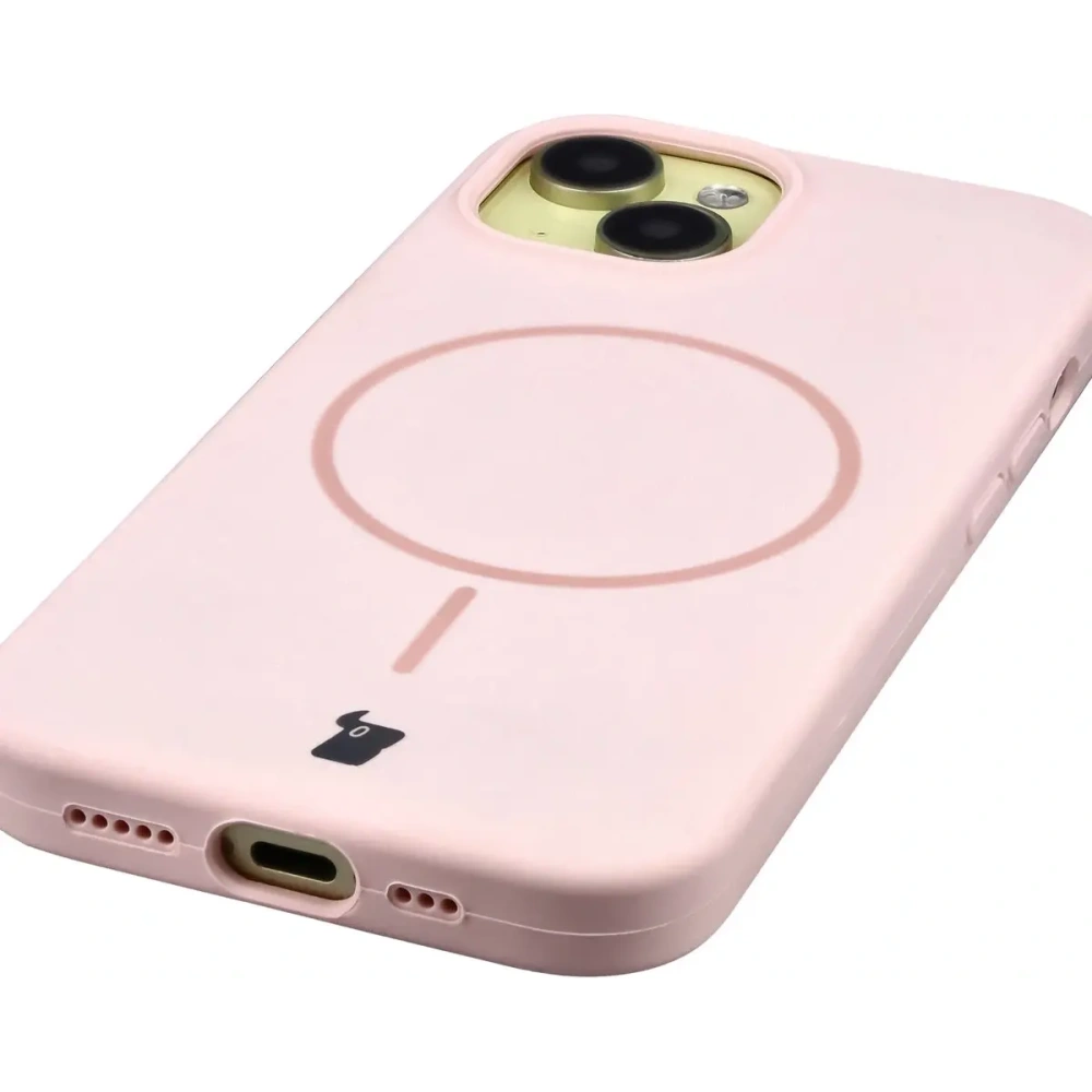 Bizon Soft Case Magnetic Apple iPhone 15 light pink