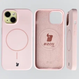 Bizon Soft Case Magnetic Apple iPhone 15 light pink