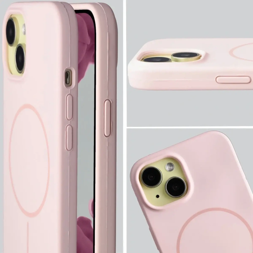 Bizon Soft Case Magnetic Apple iPhone 15 light pink