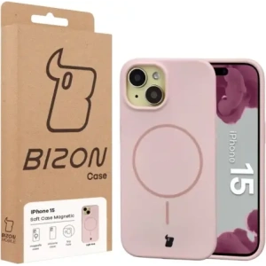 Bizon Soft Case Magnetic Apple iPhone 15 light pink