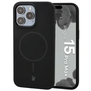 Bizon Soft Case Magnetic Apple iPhone 15 Pro Max black