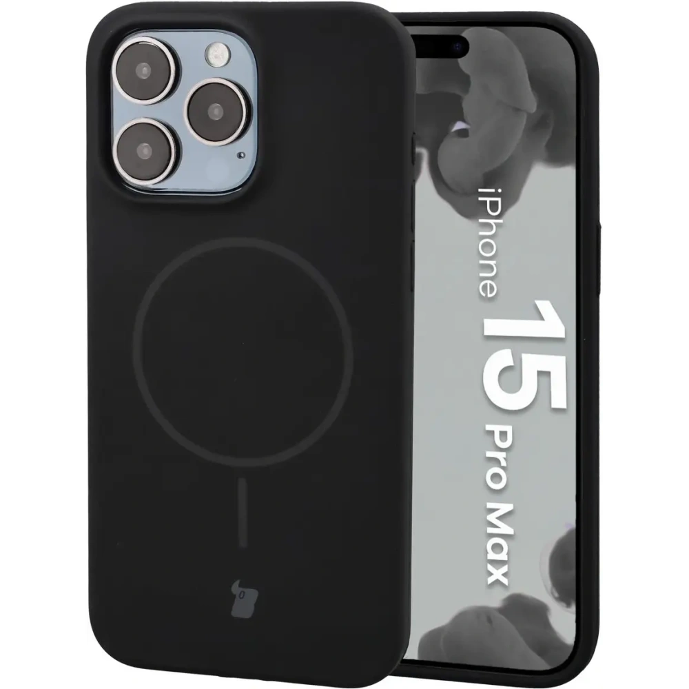 Bizon Soft Case Magnetic Apple iPhone 15 Pro Max black