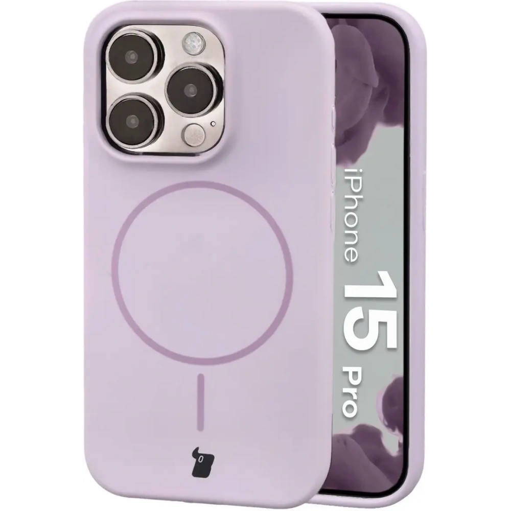 Bizon Soft Case Magnetic Apple iPhone 15 Pro light purple