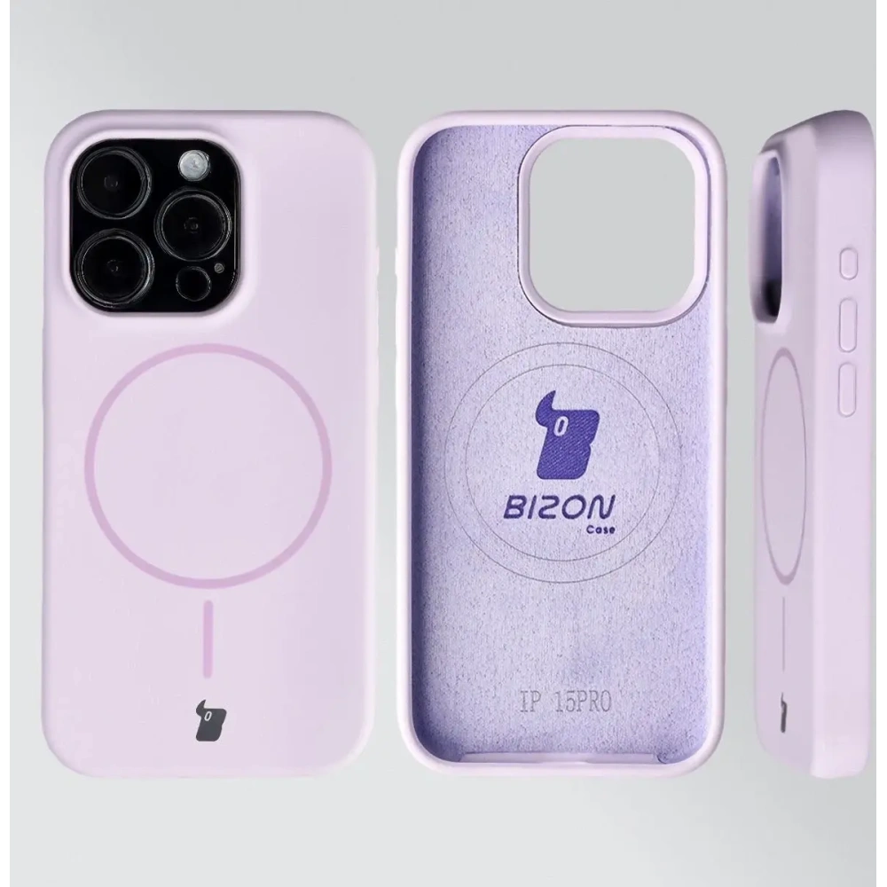 Bizon Soft Case Magnetic Apple iPhone 15 Pro light purple