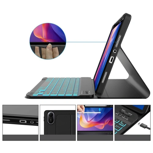 Etui Tech-Protect SmartCase Pen + Keyboard Xiaomi Redmi Pad 2 11.0 Black