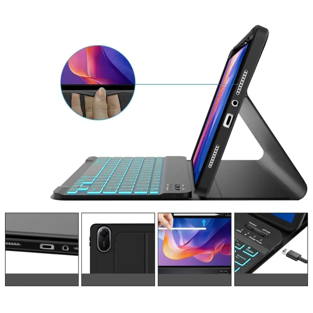 Etui Tech-Protect SmartCase Pen + Keyboard Xiaomi Redmi Pad 2 11.0 Black