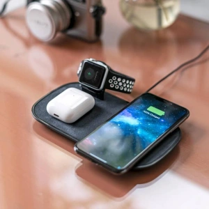 Hurtownia GSM - Ładowarka bezprzewodowa do Apple Watch, AirPods, iPhone Mophie 3-in-1 Wireless Charging Pad - MPH014 - {ean13} - Hurt