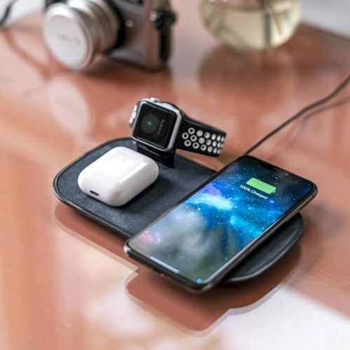 Ładowarka bezprzewodowa do Apple Watch, AirPods, iPhone Mophie 3-in-1 Wireless Charging Pad